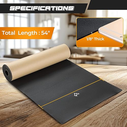 Miniatura 8 de NATGAI Esponja de neopreno con lámina de goma de espuma adhesiva de 18 pulgadas de grosor x 12 pulgadas de ancho x 24 pulgadas de largo, cortada a