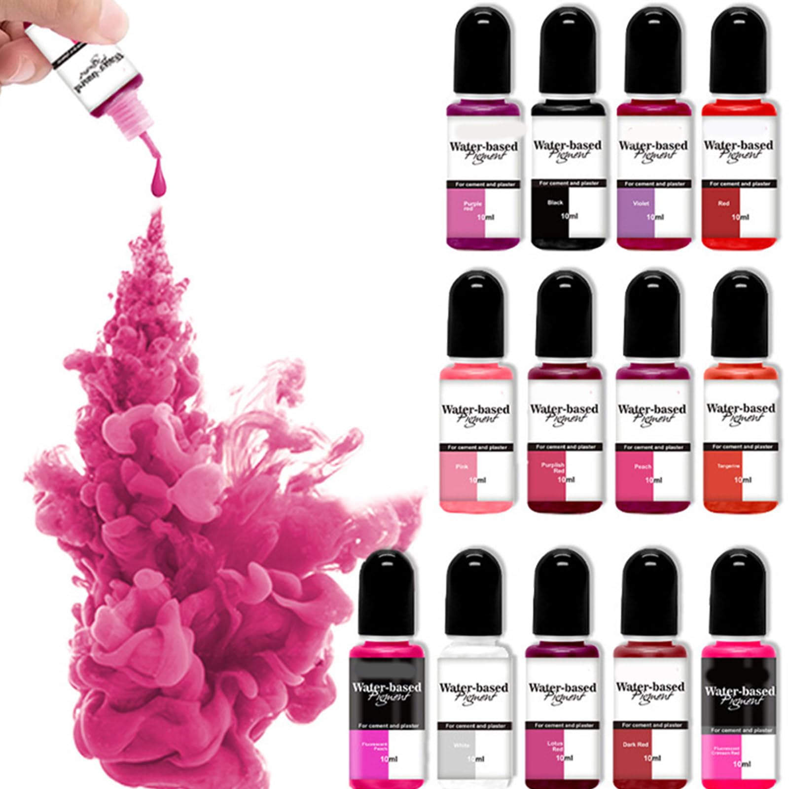 Juego de 30 botellas de tinta, resina epoxi, suministros para hacer joyas, colores intensos, pigmentos, adecuados para manualidades y suministros de manualidades