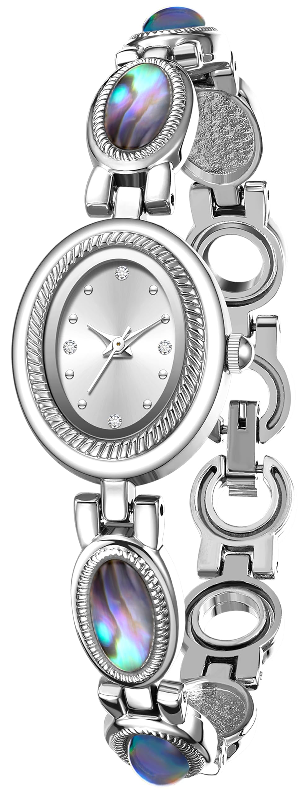 findtime Damen-Armbanduhr, oval, luxuriös, goldfarben, mit Armbändern, analog, Quarz, wasserdicht, lässig, modisch, Kleid