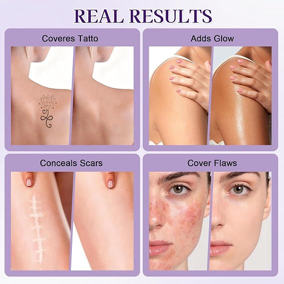 Body Coverage Perfector, All Over Complexion Body Perfector, Waterproof Leg & Body Makeup Tattoo Cover Up Makeup Cream, Easy Application (Natural)