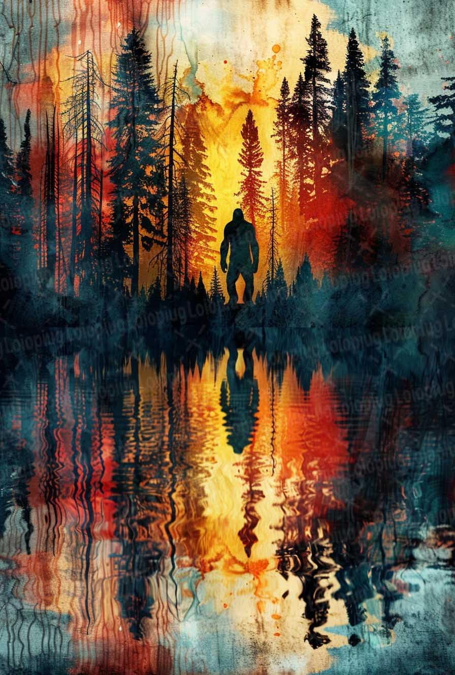 Bigfoot Saw Me But Nobody Believes Him 1000 Piece Puzzle for Adults Jigsaw Puzzles Kids Game Toys Gift Home Decor