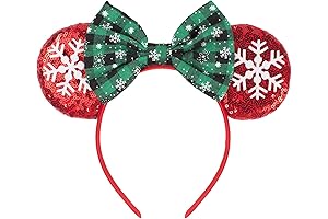 Adorable Minnie Mouse Christmas Ear Headband