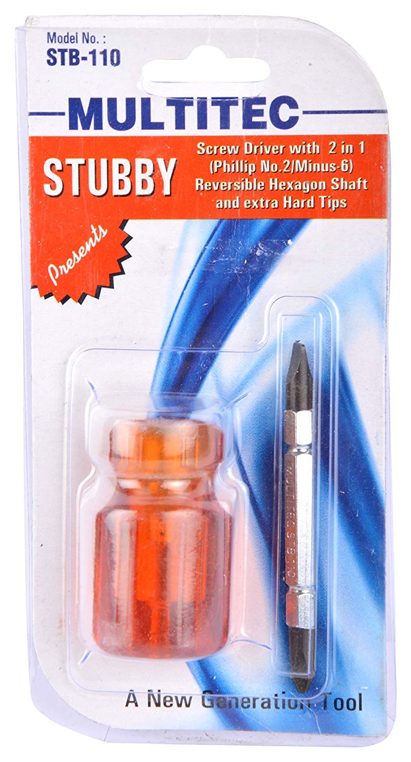XTREMEPOWER Multitec Plastic Stubby 2-in-1 Screwdriver, Orange and Metallic (B07H5GSPP1) Amazon Price History, Amazon Price Tracker