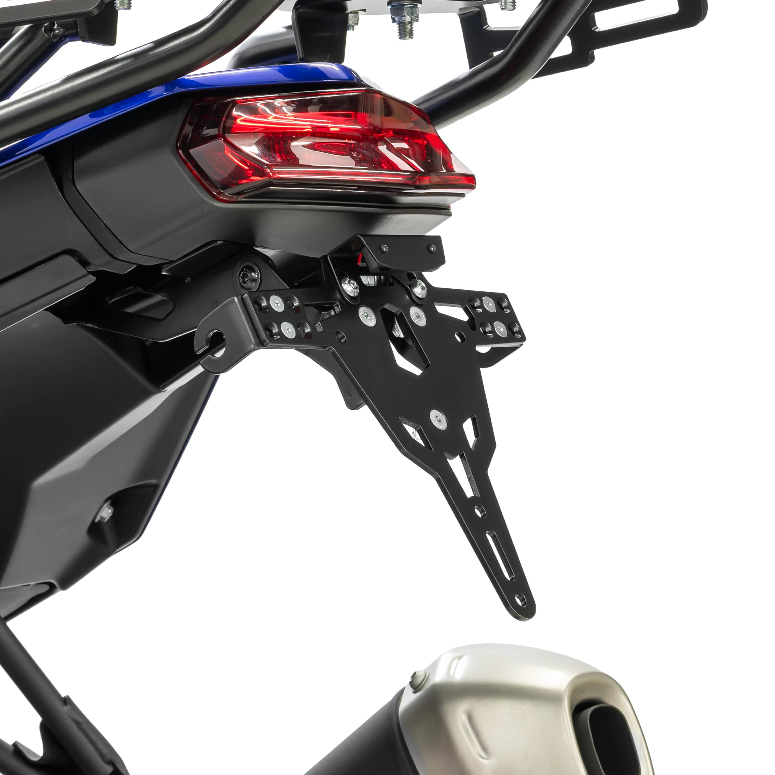 ZIEGER Pro Motorrad kurzer Kennzeichenhalter Kennzeichenträger Nummernschildhalter (kompatibel mit Yamaha Ténéré 700 Baujahr 2019 bis 2023)
