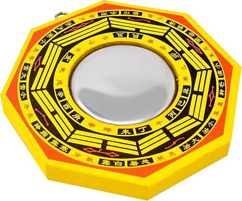Miniatura 5 de Fengshuibringluck Espejo cóncavo tradicional chino Bagua de orientación amuleto de madera para el hogar protege casas y decoración del hogar
