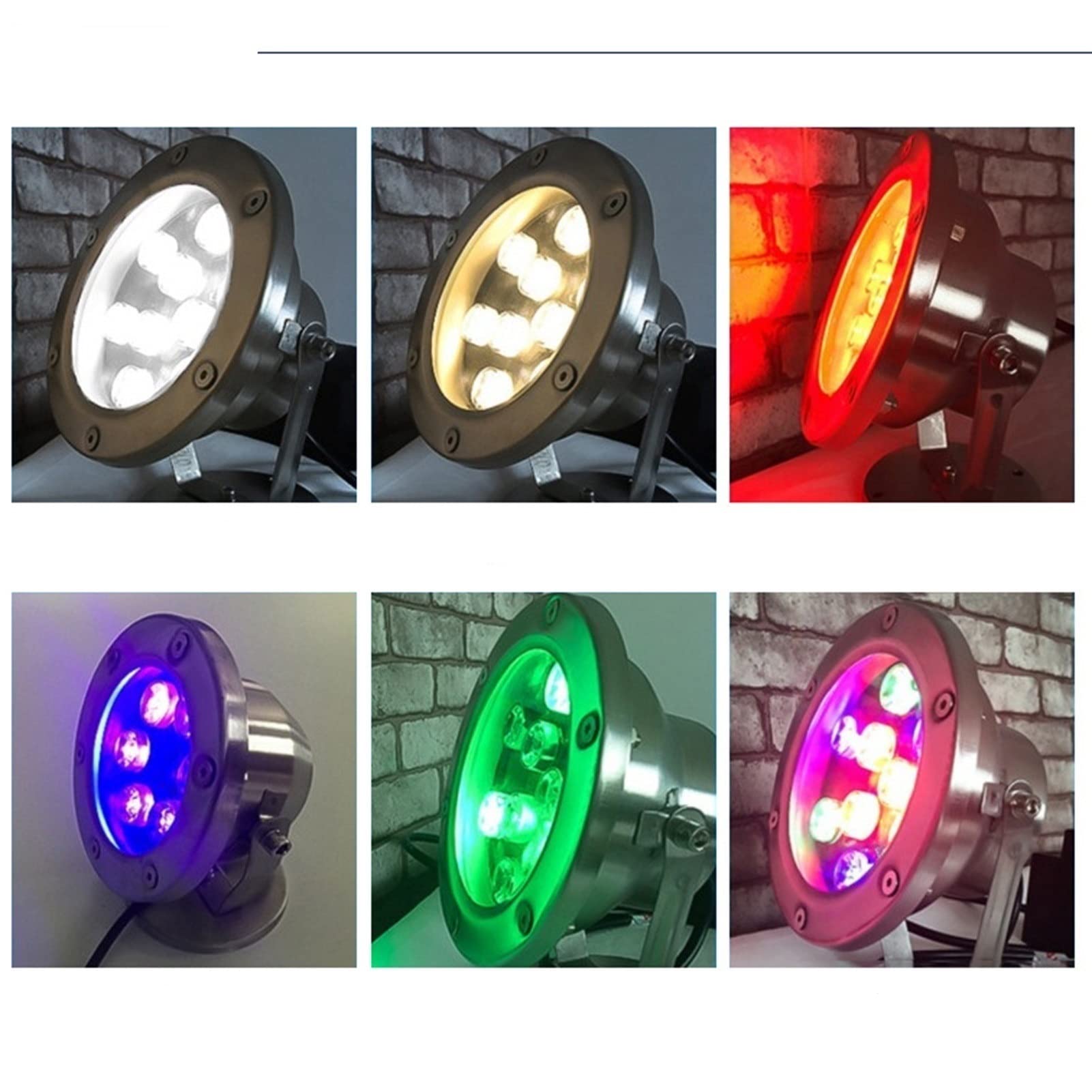 LED-Unterwasserstrahler, 24 V Gleichstrom, IP68, Unterwasserleuchte aus Edelstahl für Springbrunnen, Teiche und Schwimmbäder(Blue,15W)