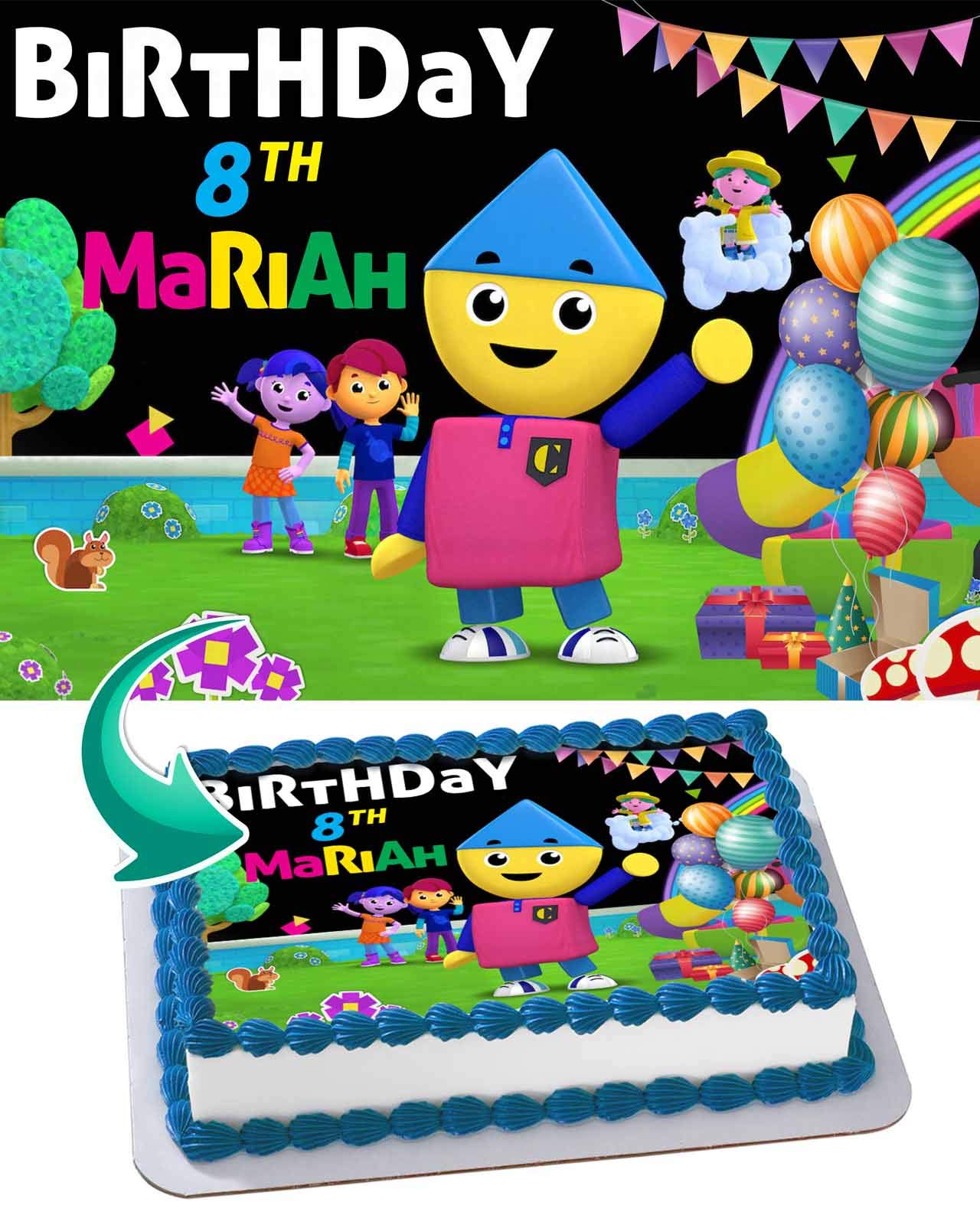 Buy Cakecery Charlies Colorforms City Edible Cake Image Topper Personalized Birthday Cake Banner
