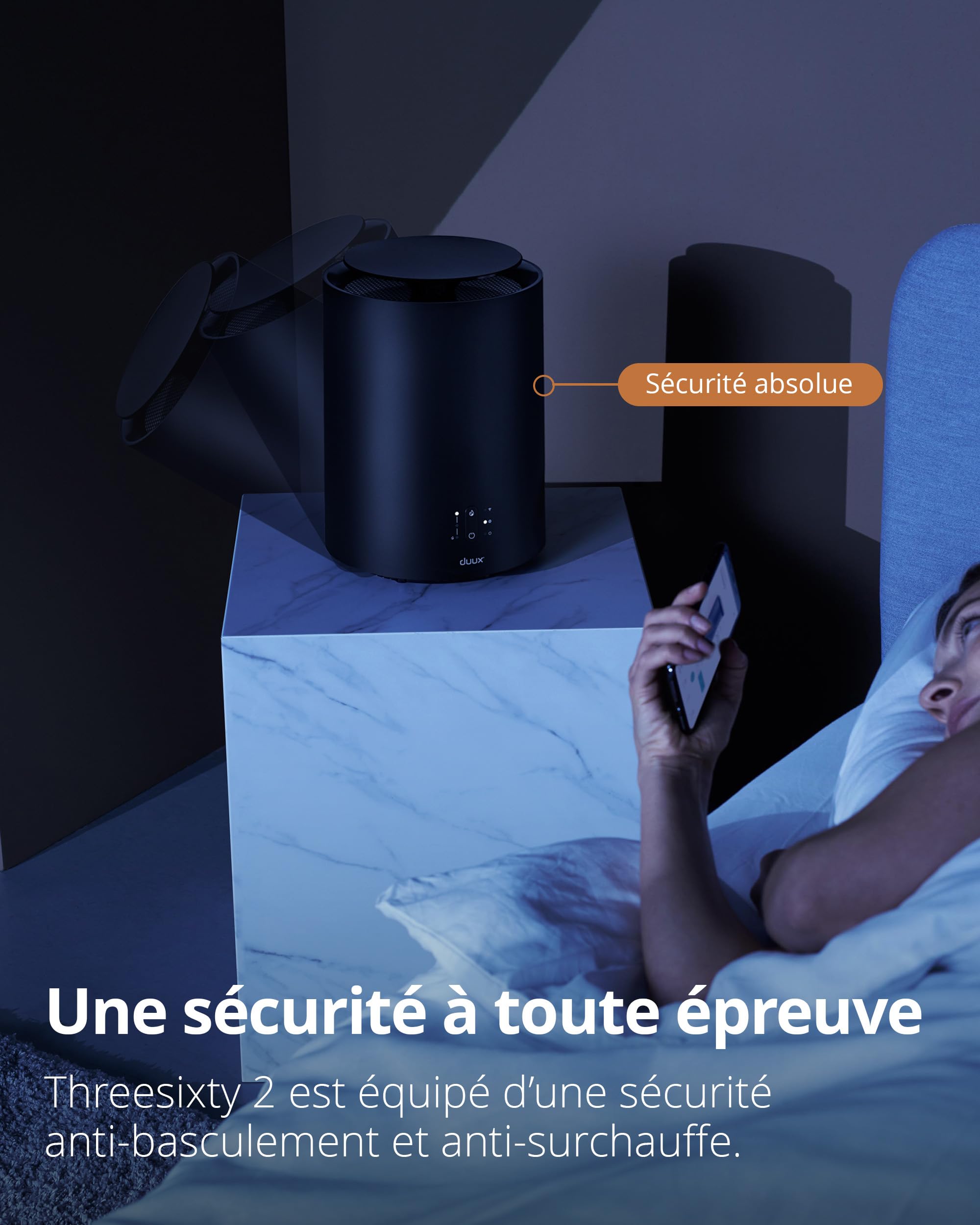 Duux Threesixty 2 Smart Chauffage Soufflant Céramique – 1800W – Thermostat