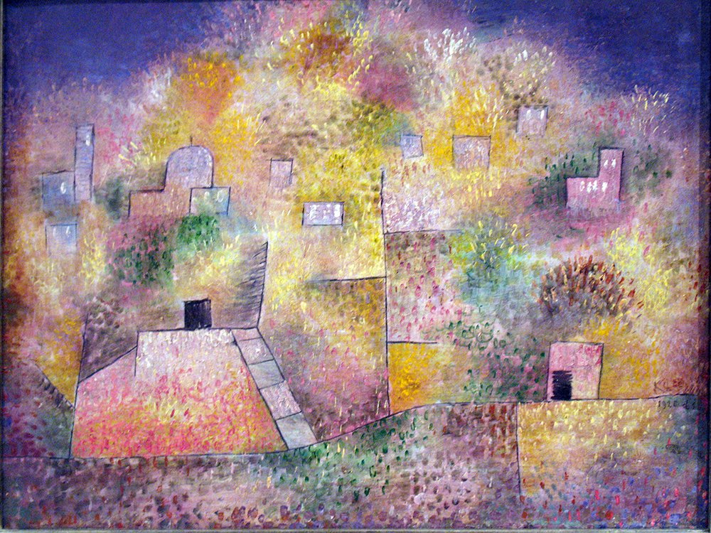 Tableau Paul Klee Oriental Pleasure Garden cadre marron XXL