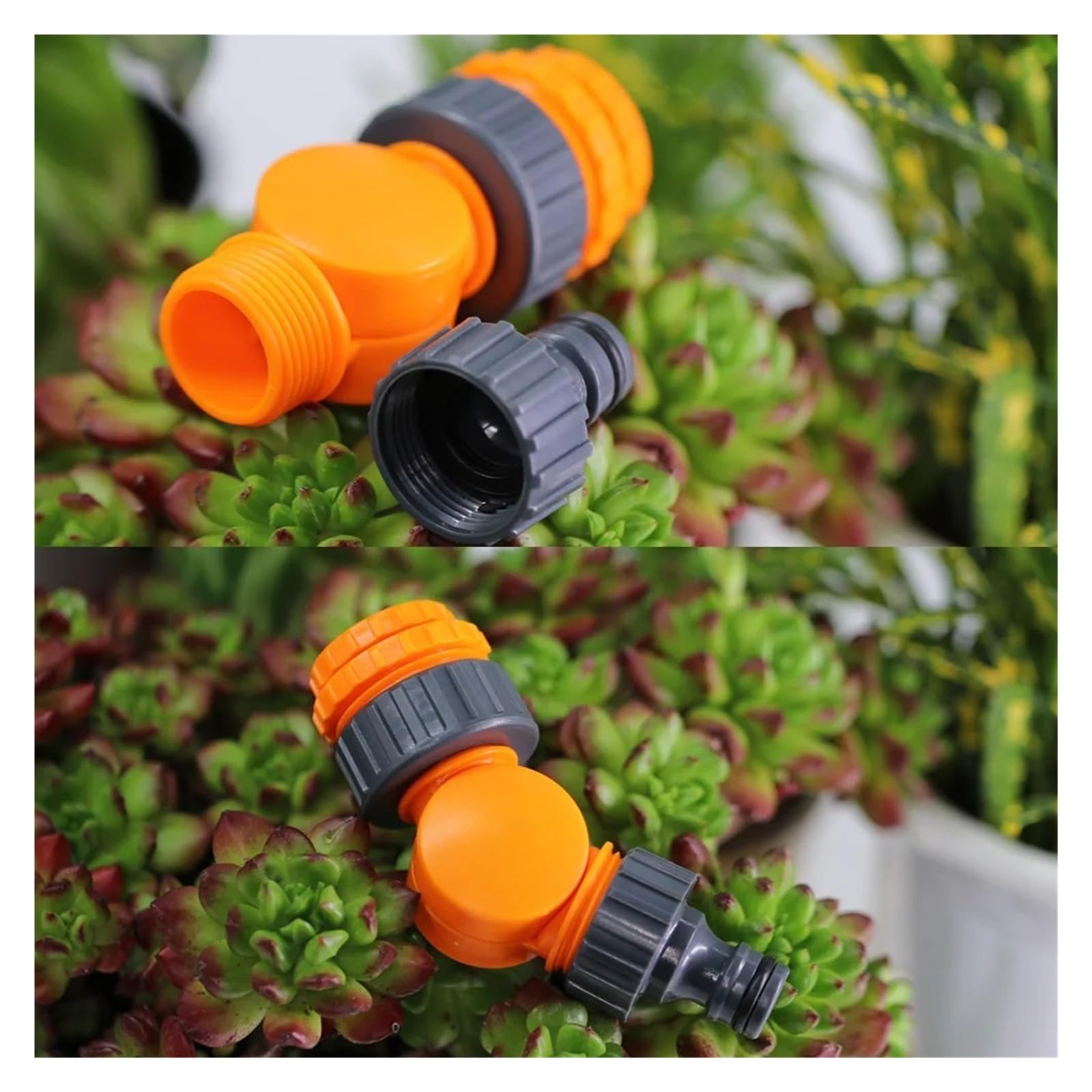 Generico Rubinetto Connettori rapidi Girevole Rubinetto dell'Acqua Splitter 1/2 "3/4" 1 "Adattatore filettato Giardino Fattoria Irrigazione Autolavaggio Giunti girevoli(D)