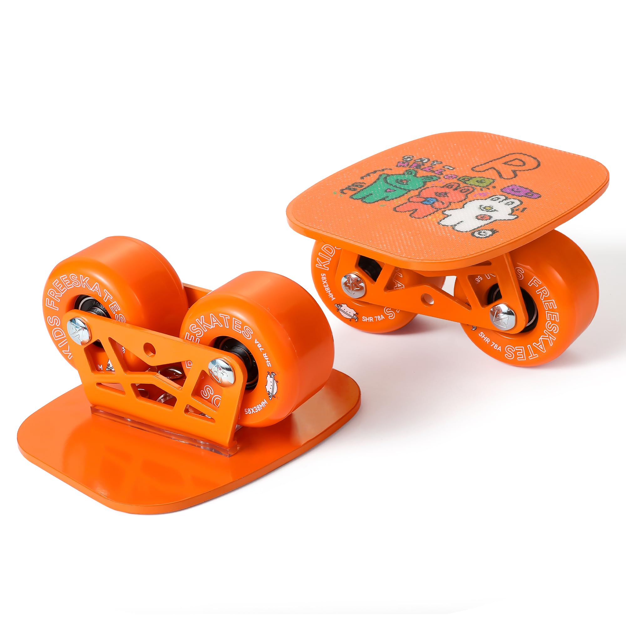 freeskates Kids Drift Board, Split Skateboard Small Portable with Metal Plate