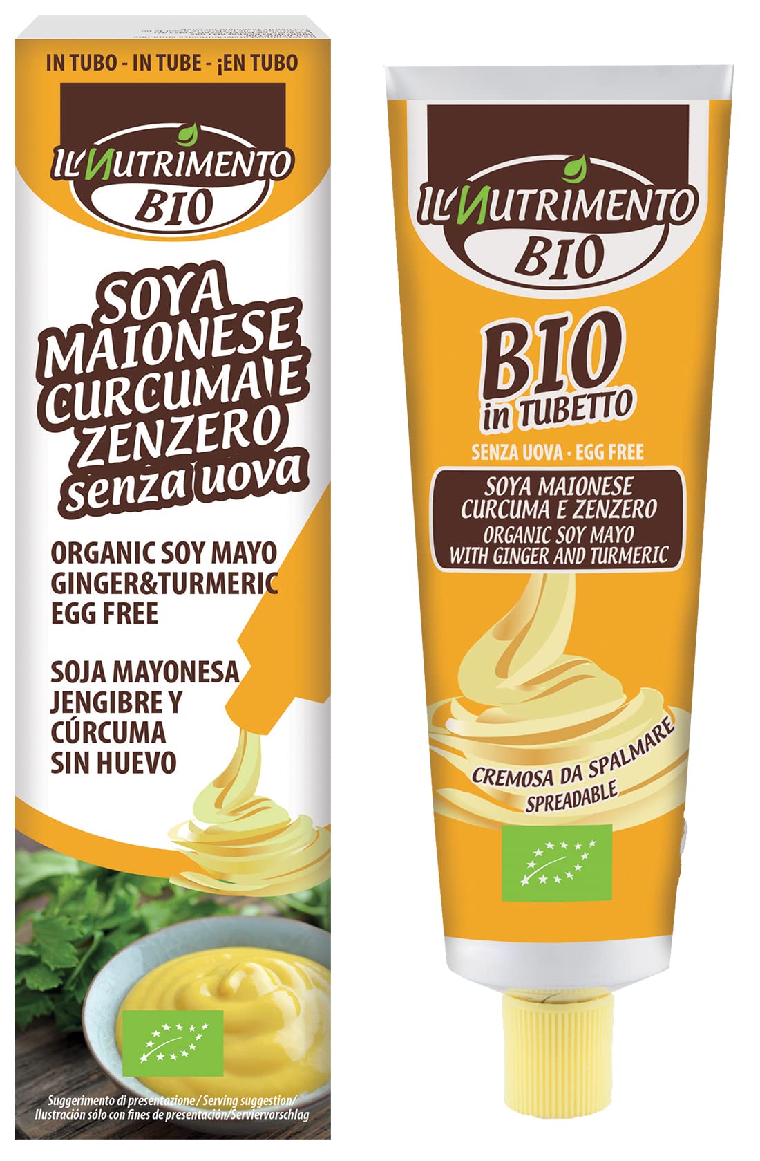 Probios - Il Nutrimento Soia Maionese Curcuma e Zenzero - Pacco da 8 x 150 g