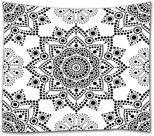 A.Monamour Tapiz bohemio con diseño de mandala abstracto, arte étnico tribal, patrón geométrico, fondo blanco, mandala hippie bohemio, tapiz para