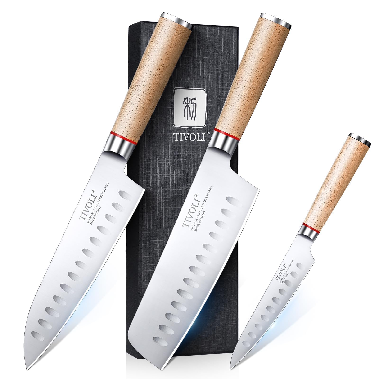 Amazon.com: TIVOLI 3 PCS Kitchen Knife Set, High Carbon Stainless