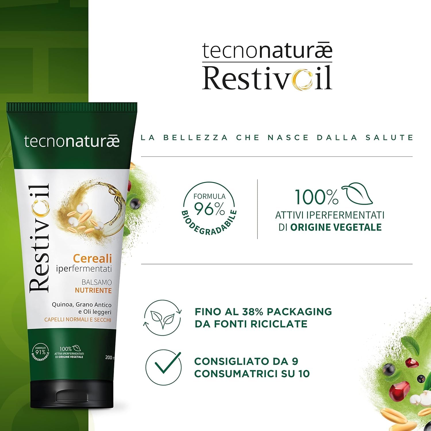 Restivoil Tecnonaturae Kit Purificante Shampoo 250 ml + Balsamo Nutriente 200 ml