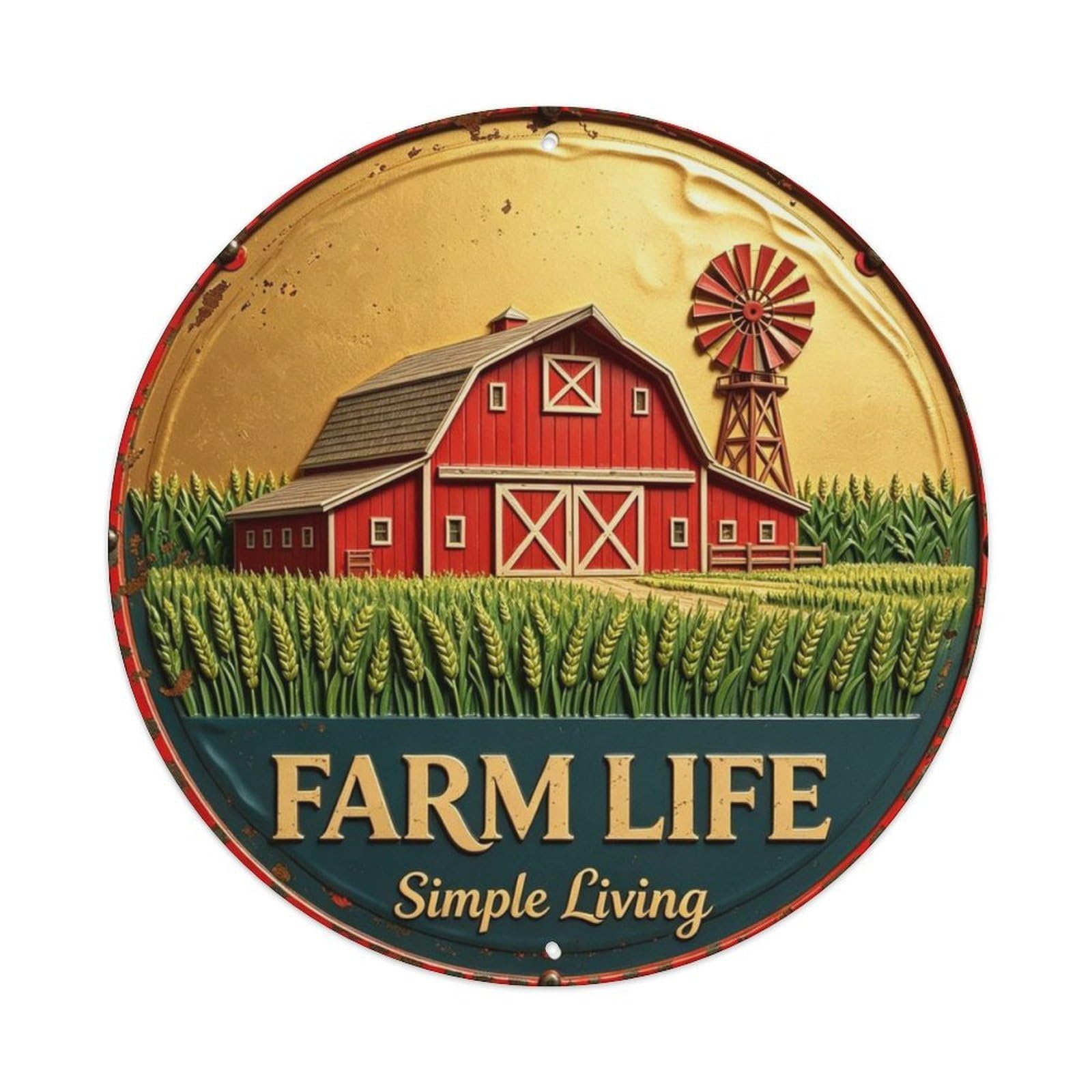 Simple Living Metal Tin Sign Plaque