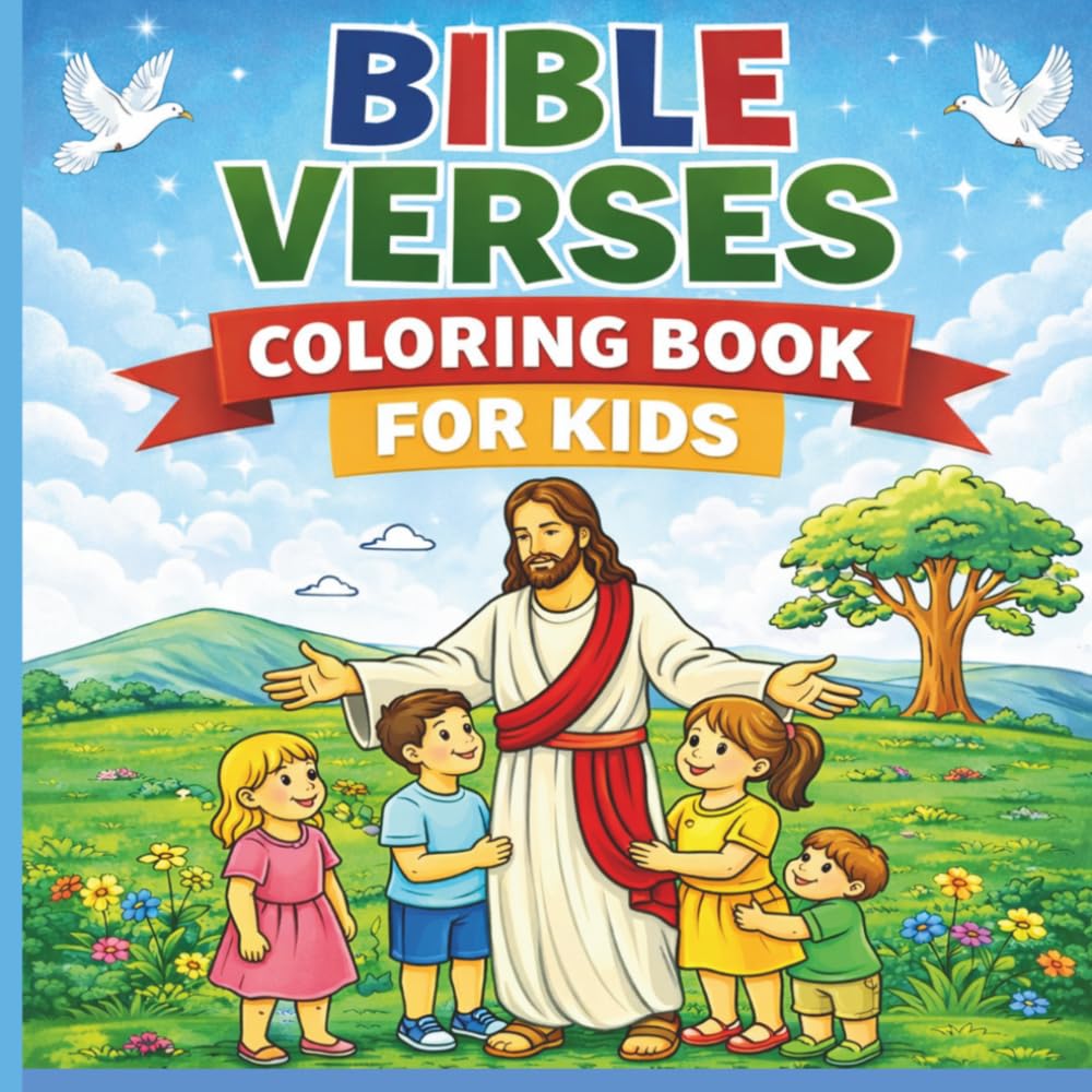 Bible Verses Coloring Book for Kids: Scripture Coloring Pages for Kids to Learn Bible Verses, Build Faith and Enjoy Christian Sunday School Activities.