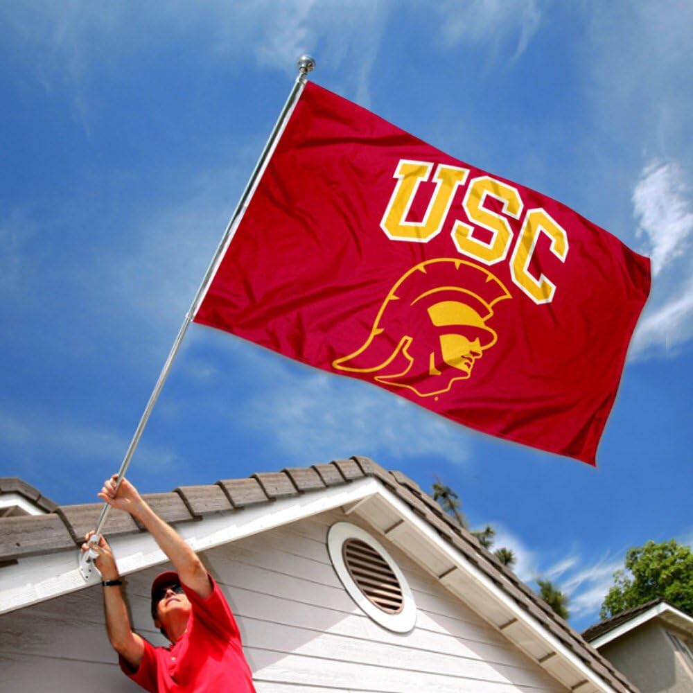 College Flags & Banners Co. USC Trojans Trojan Head Flag - Image 2
