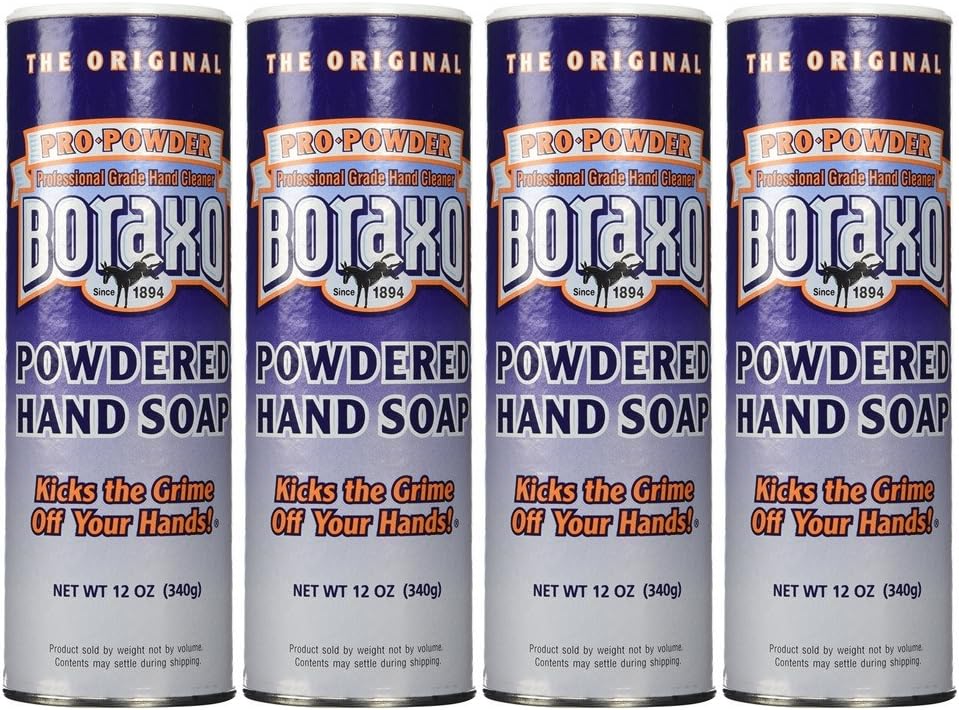 Boraxo Powdered Hand Soap, 12 Oz, Pack of 4