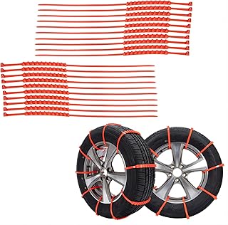 VURTU 20PCS chaînes neige général anti-dérapant chaîne pneu général chaîne à neige chaîne de sécurité voiture pneu chaîne pour 14 pouces à 25 pouces roues