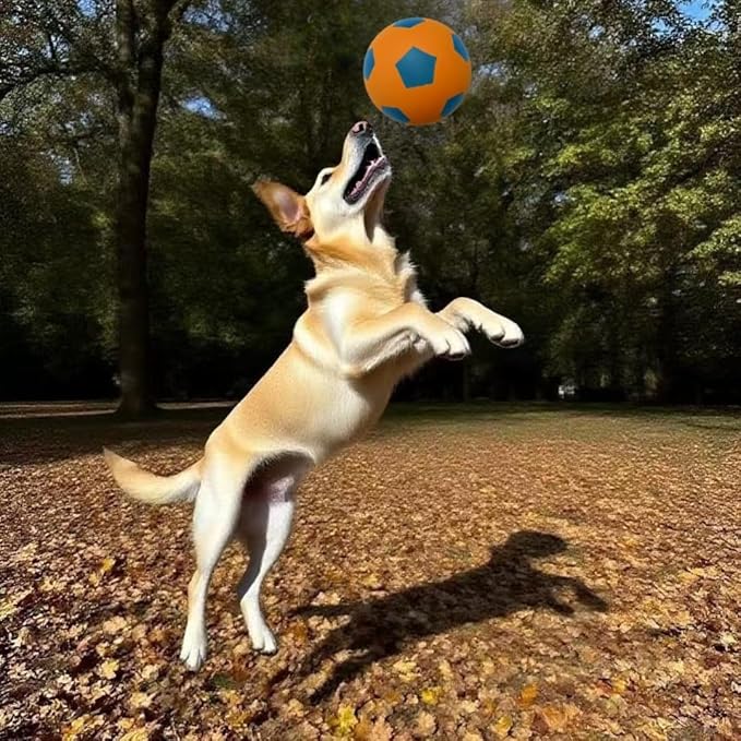 Pack de 4 Pelotas Chirriantes para Perros, Juguete de Goma Suave miniatura 5