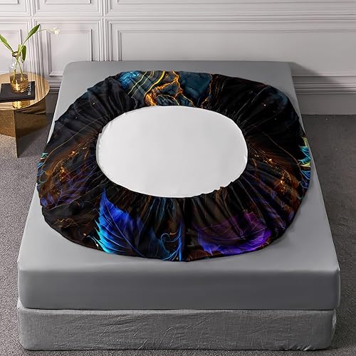 Miniatura 5 de AILONEN Juego de sábanas bajeras de girasoles tamaño individual XL, sábanas botánicas  Juego de ropa de cama de llama de girasoles ardientes para