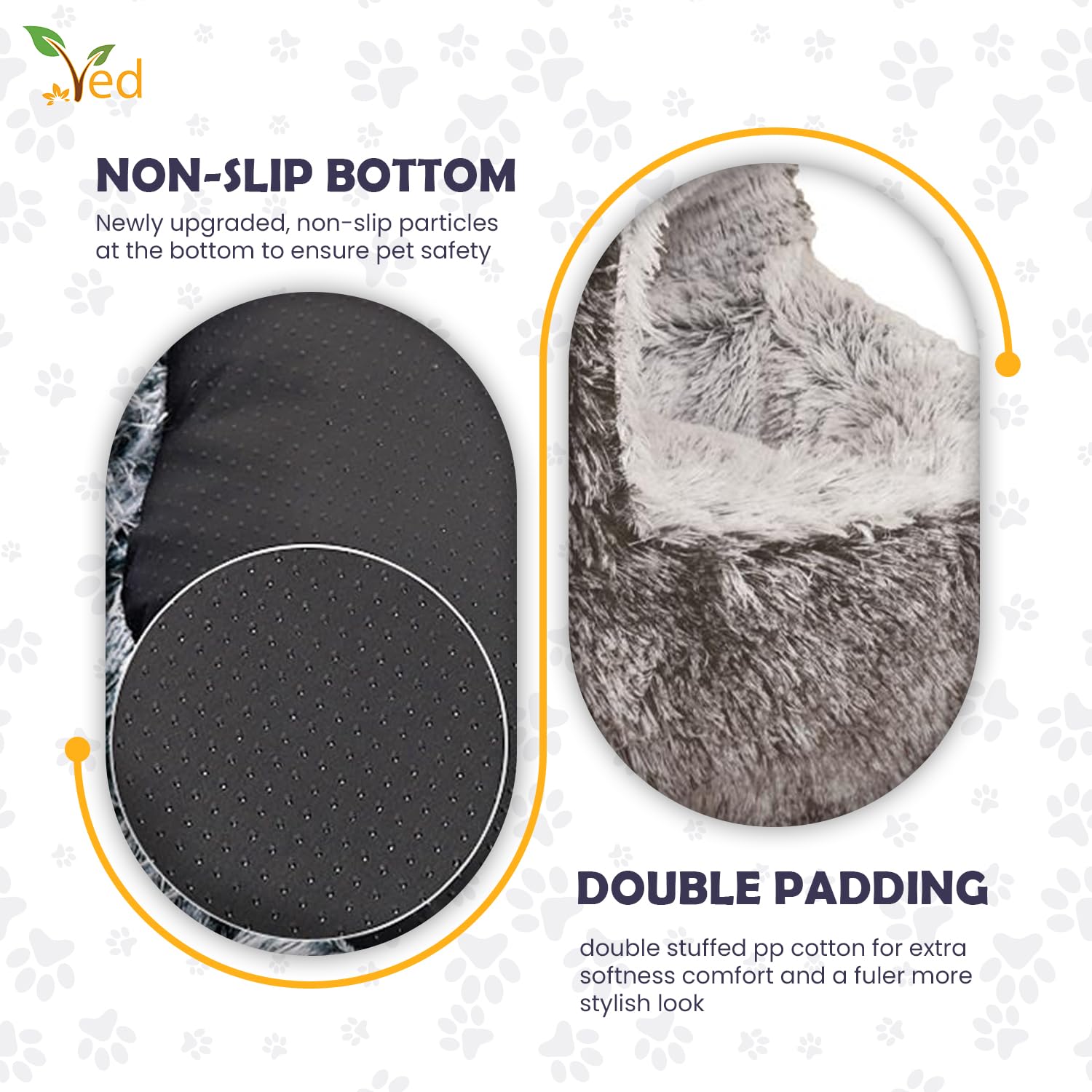 Ved Cama para Gatos y Camas Perros Medianos - Dog Bed Cueva para Mascotas Pequeñas, Casa Interior Invierno, Cueva Gato y Perro, Saco Dormir Gatos, Casa Interior Fred