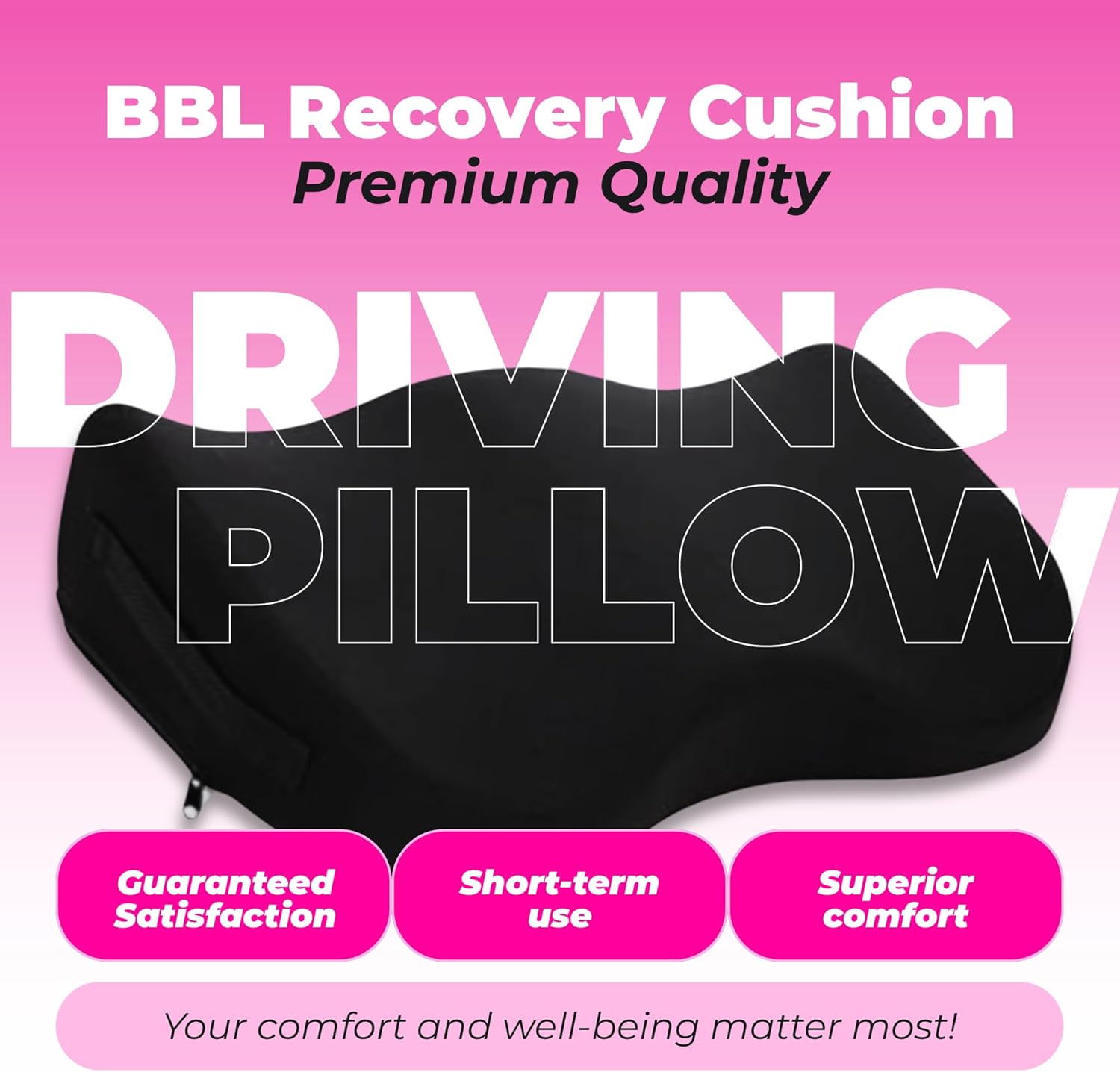 BBL Pillow After Surgery for Driving,BBL Driving Pillow, Sitting After Surgery for Brazilian Butt Lift Support Cushion, BBL Pillow for Car