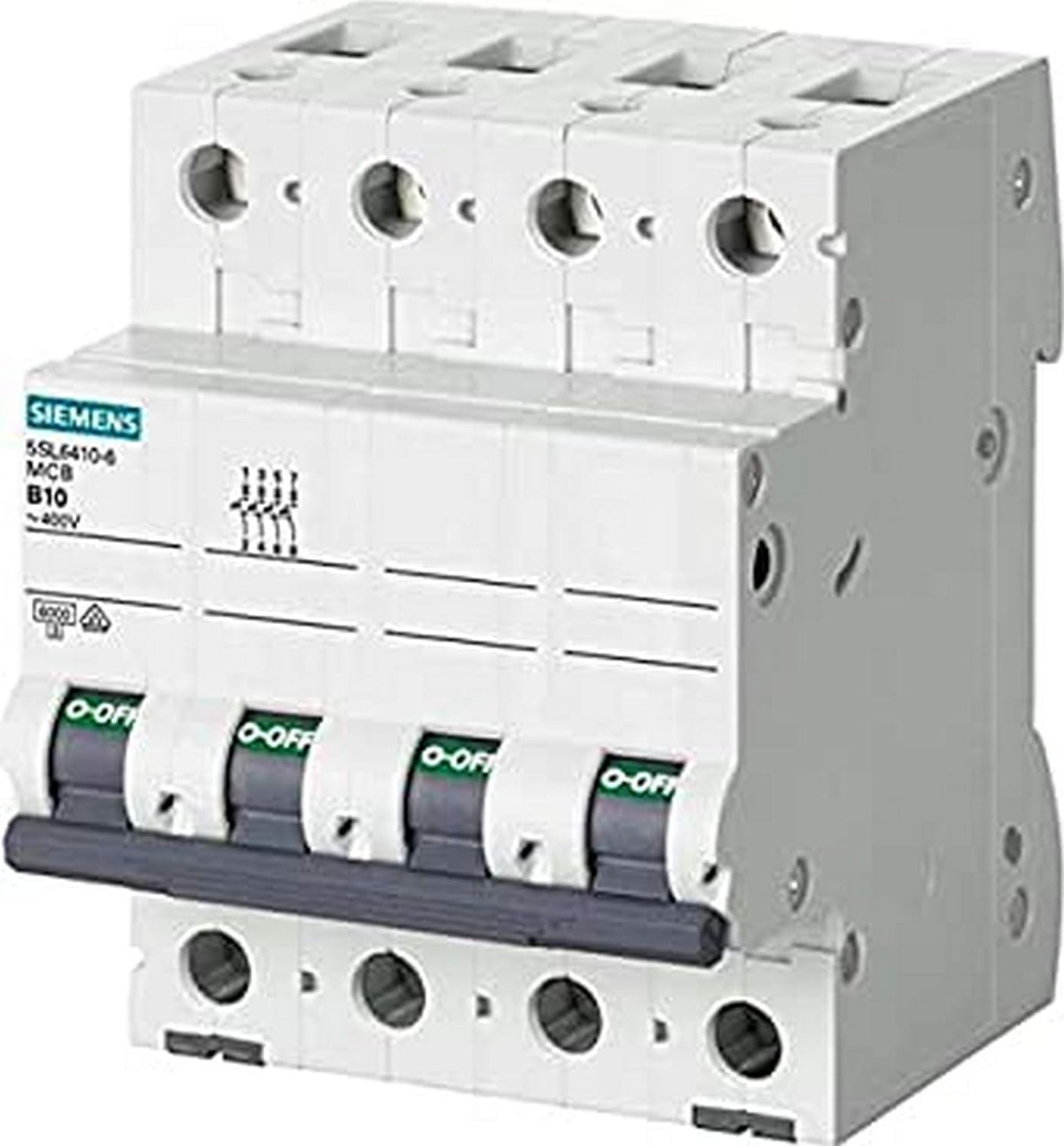 Siemens 5SL4420-7 Interruptor magnetotérmico 4P 20A C 10kA 400V Siemens 5SL4420-7 Interruptor magnetotérmico 4P 20A C 10kA 400V