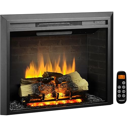 LegendFlame Carl 30" W Electric Fireplace Insert (EF263), Fireplace Heater 750/1500W, Fire Crackling Sound, Remote Control…