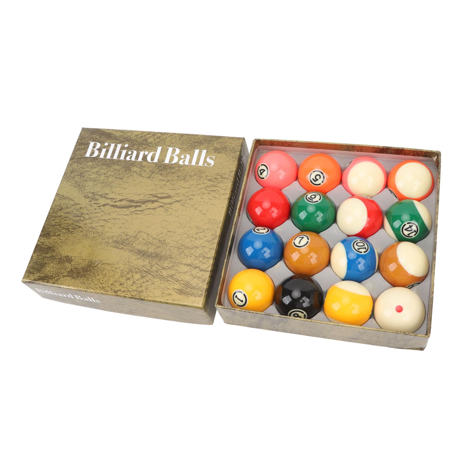 Billardkugeln-Set, 2,25 Zoll Harz-Billardtischbälle, Poolbälle mit 16 Bällen, Komplettes Set für Training und Wettkämpfe