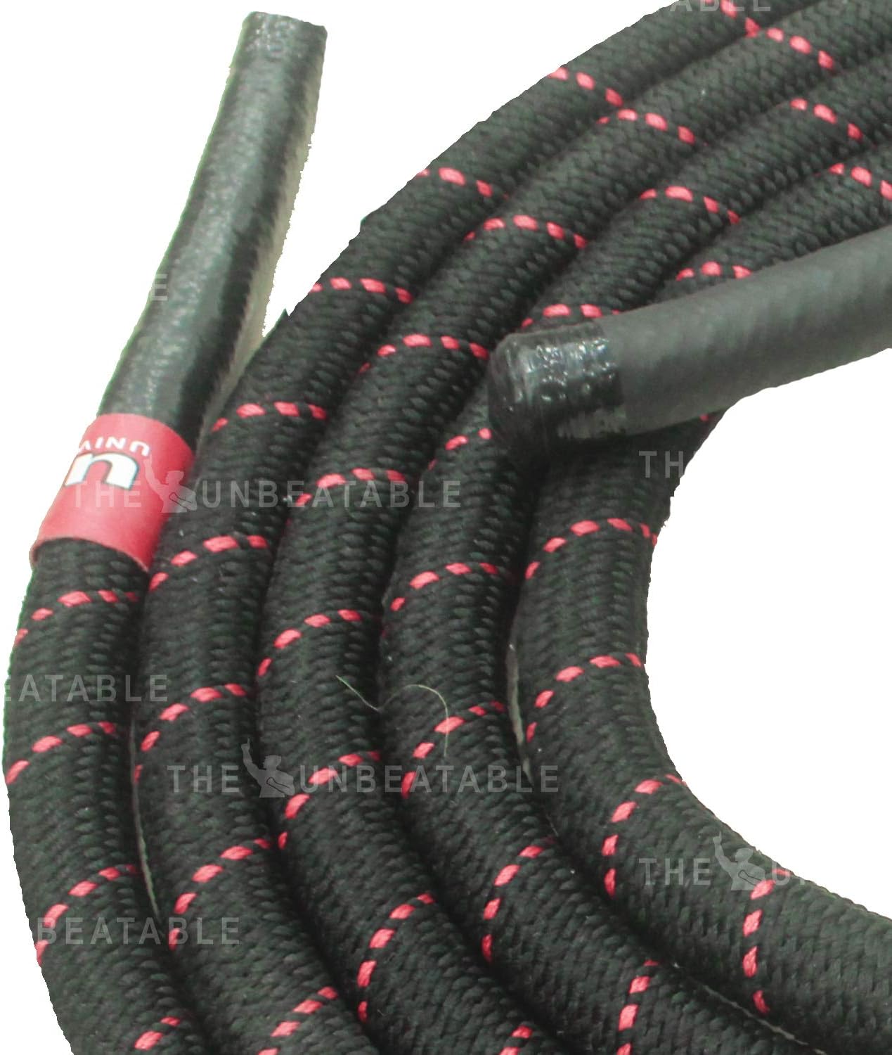 USI UNIVERSAL Battle Rope, BBR Braided Home Exercise Polyester Battle Rope, 38mm Gym Battle Rope with Wall Anchor & Carry Bag, Professional Gym Battle Rope