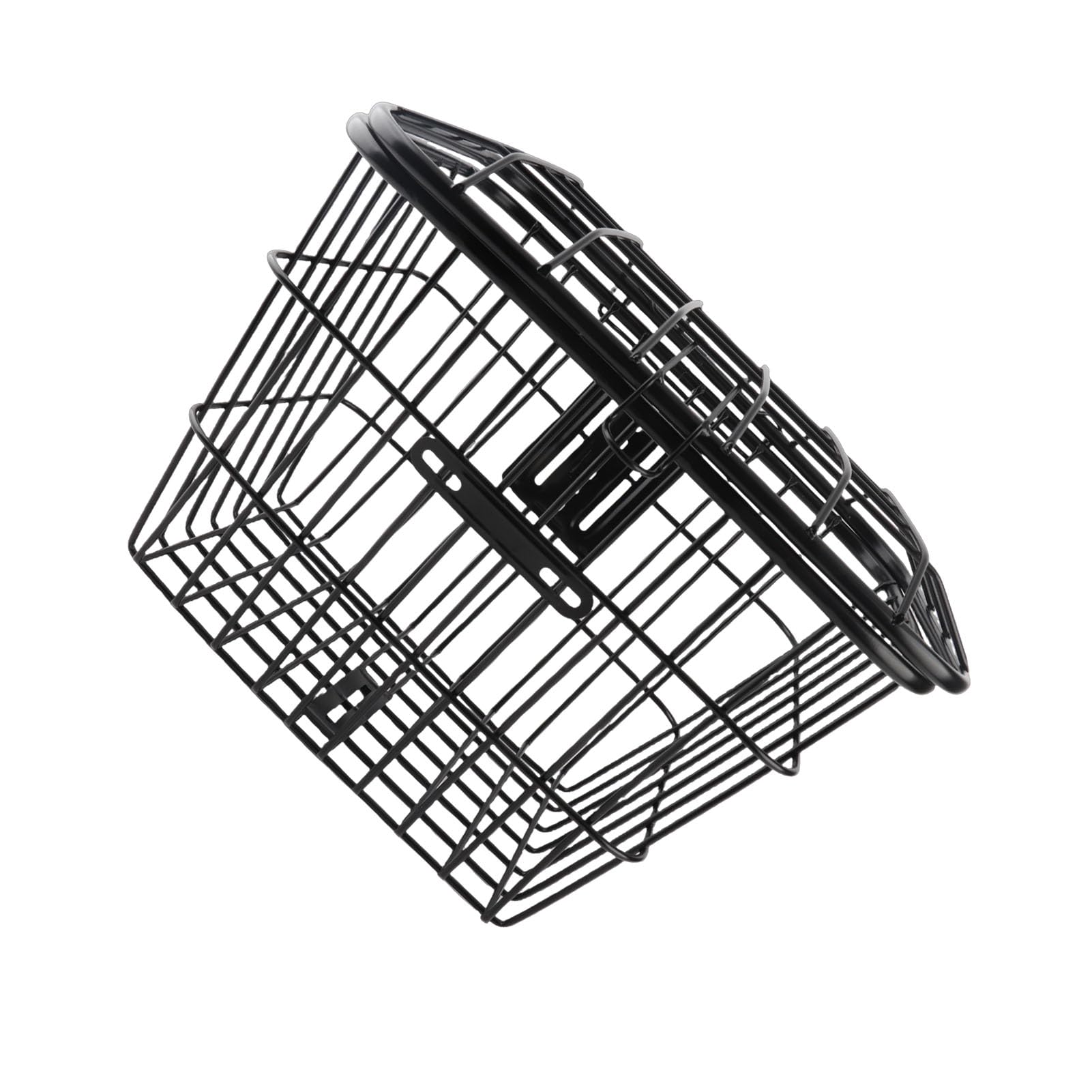 Generic Cestino per Bici Elettrica Cestino Portaoggetti Posteriore in Metallo di Grande capacità con Coperchio per Ciclismo e Shopping