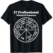 IT 专业答案轮有趣的技术支持男式女式 T 恤