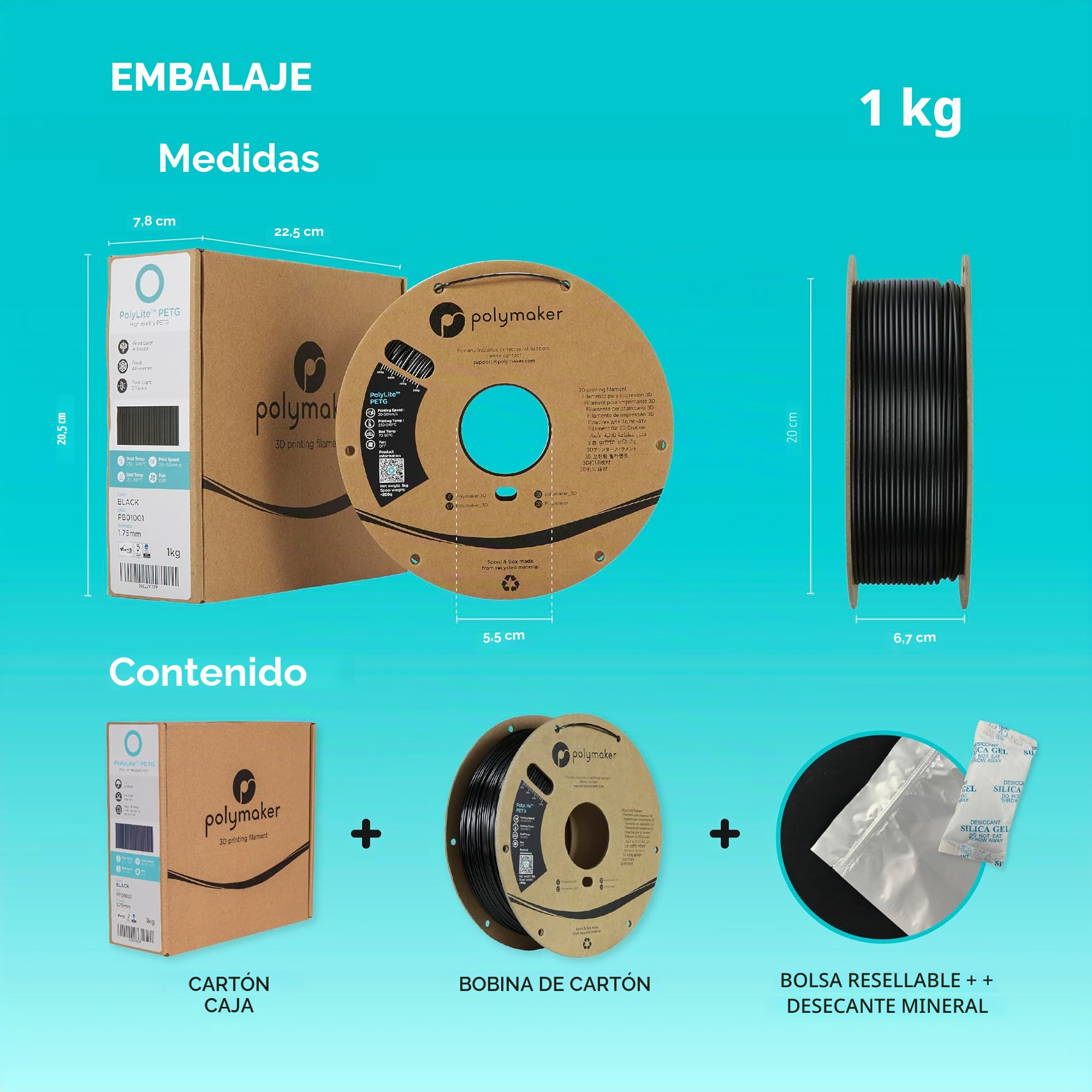 Polymaker PolyLite PETG Gold - 1,75mm - 1kg