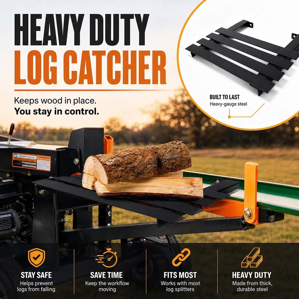 Heavy Duty Log Catcher for Log Splitter 11" Hole Center Log CradleHolder