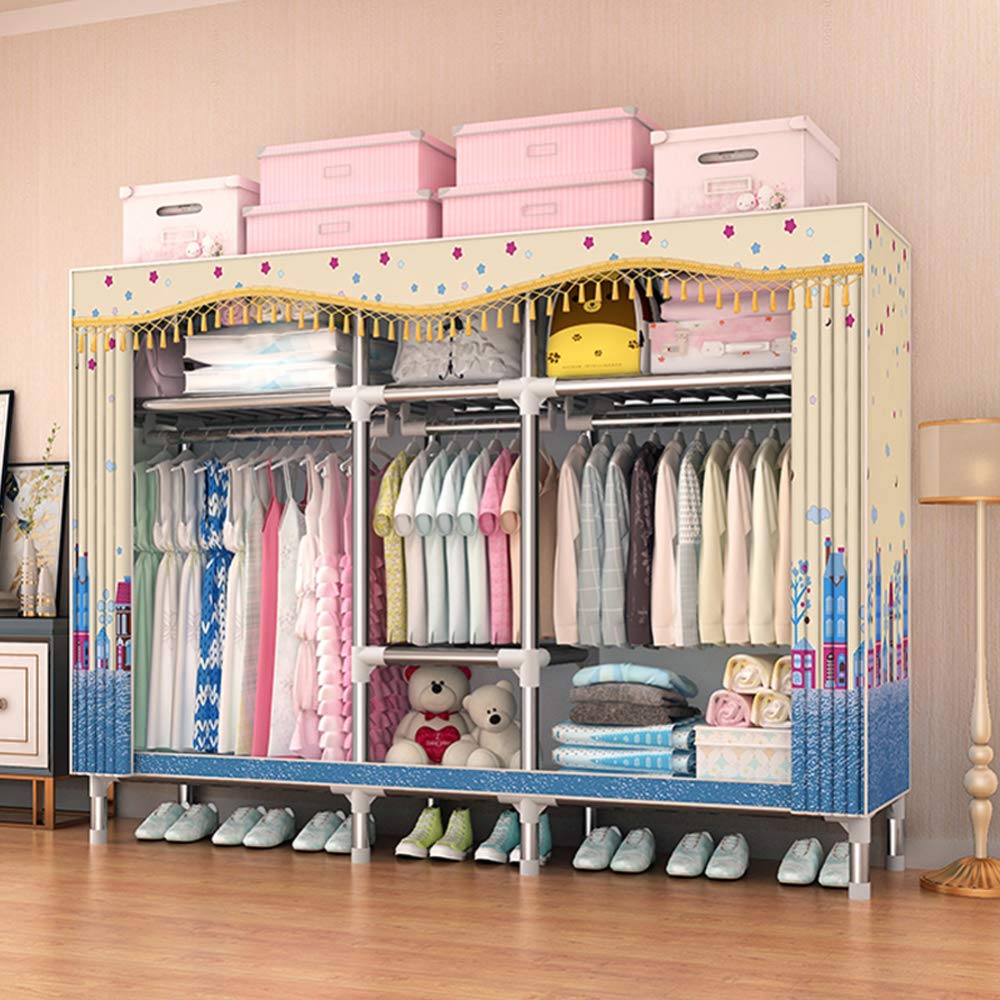 Installation pratique et gain de place avec ce placard pliable en toile