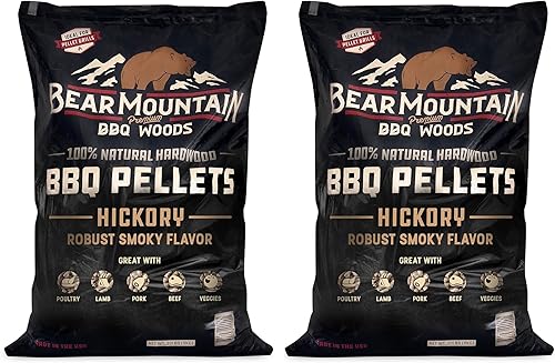 Miniatura 20 de Bear Mountain BBQ FK13 Premium - Gránulos ahumadores de madera dura suave y afrutada para asar al aire libre, 20 libras (paquete de 4)