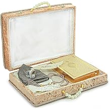 ihvan online Muslim Prayer Rug Set, Islamic Dowry Gift Box for Men &amp; Women, Shawl, Kufi Hat, Digital Beads Counter, Quran Gift, Elegant Islamic Gifts Set for Ramadan &amp; Eid &amp; Wedding, Gold