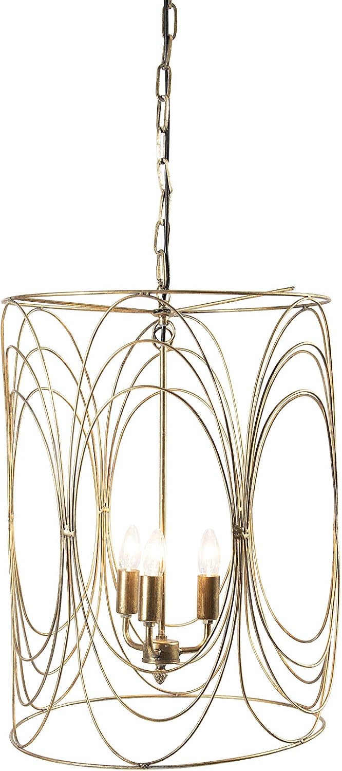 Creative Co-Op Pendant Lamp with Wire Swirl Ceiling Pendant Cage Light; Pendant Lighting for Modern Tranditional or Transitional Glam Home Decor - Quintessential Hanging Light