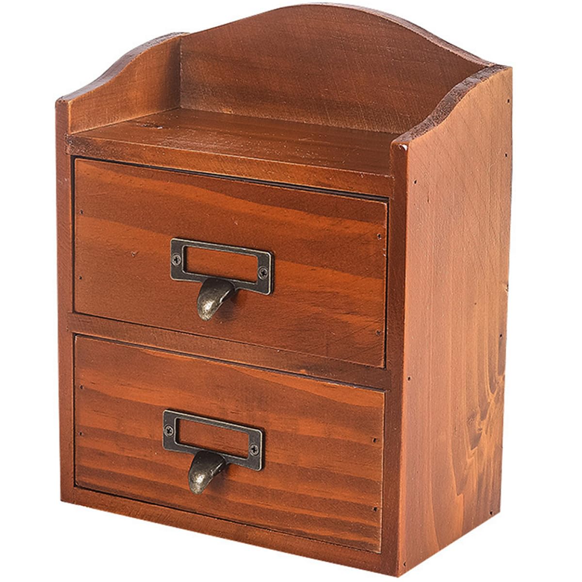 Boîte de rangement en bois marron pour vos bijoux de chambre