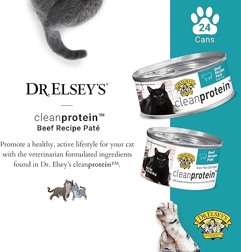 Miniatura 9 de Dr. Elsey's cleanprotein Receta de atún Comida húmeda para gatos (caja de 24), 2.75 onzas de comida enlatada