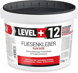 3 kg Fertig Fliesenkleber Steinkleber Flexmörtel Weiß Innen Außen Dispersions-Kleber RM12