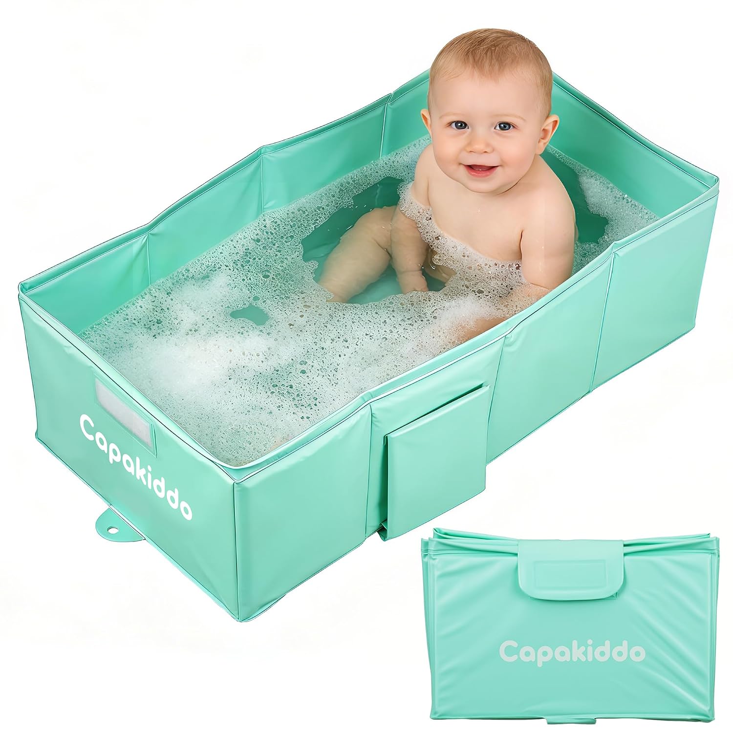 Collapsible Baby Bathtub,Space-Saving & Easy to Clean