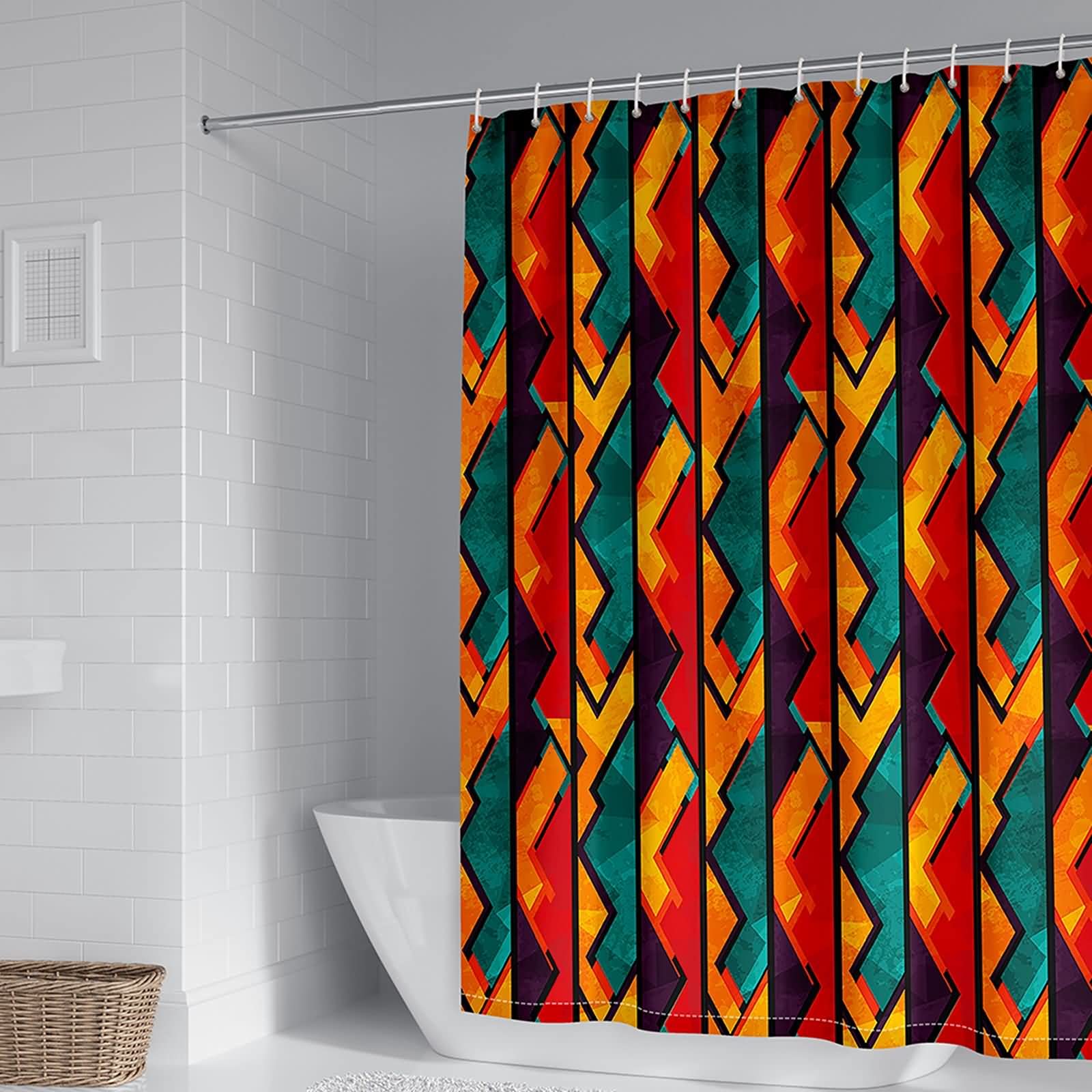 Rideau de douche en polyester artistique 180x200cm avec textile haut de gamme