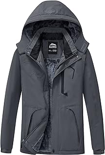 Men's Waterproof Winter Ski Jacket - Warm, Hooded Snow Coat and Windbreaker
