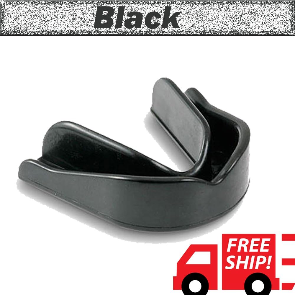 Mouth Guard Gum Shield Teeth Protector Mouthguard Boil Bite Boxing Martial Art Football Hockey Rugby Baseball Karate Basketball All Sports Black Color Adults Size : Sports & Outdoors