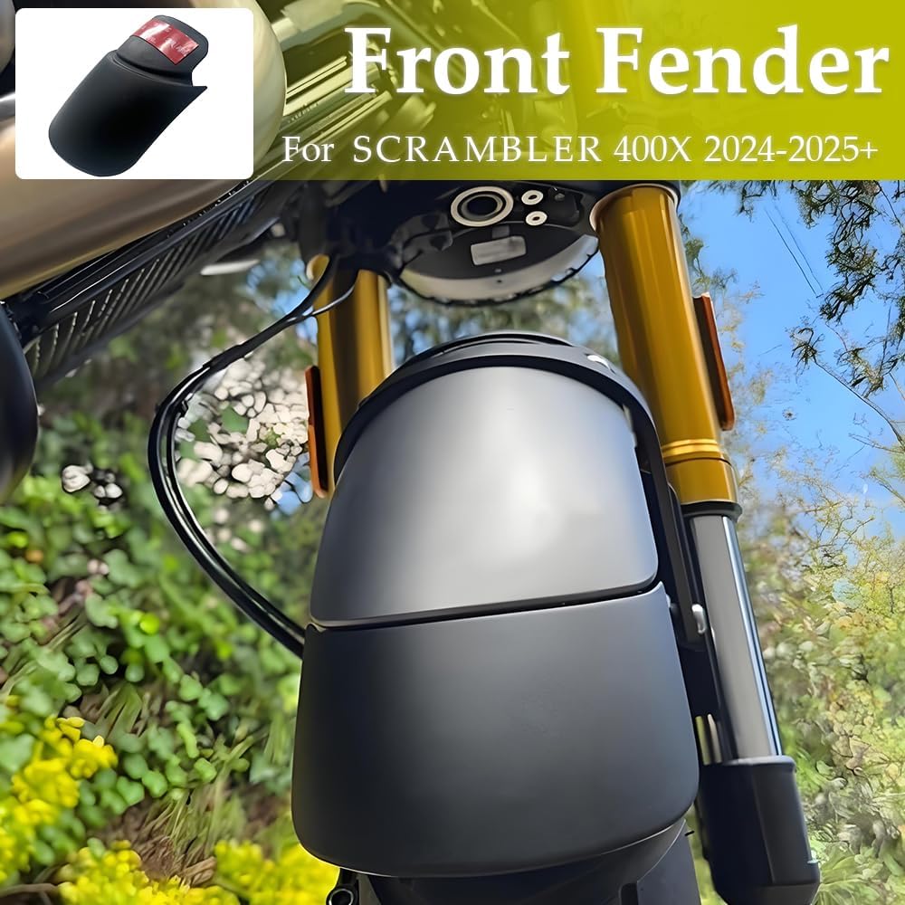 Scrambler400 X Accessories Motorcycle Front Fender Mudguard Extender Competible with Scrambler 400X Scrambler 400 X Scrambler400X 2024-2025