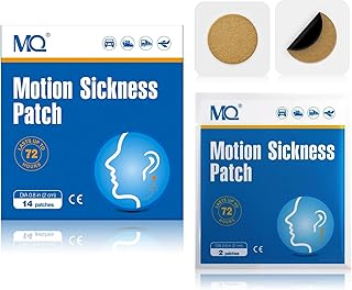 MQ 84ct Motion Sickness Patches Non Drowsy, Sea Sick Patches for Cruise Ship Travel Essentials, Waterproof Car Sick Patche...