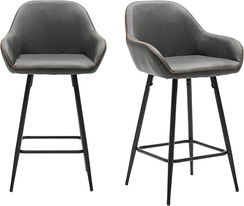 BTEXPERT Juego de 2 sillas tapizadas de terciopelo azul y negro de 25 pulgadas